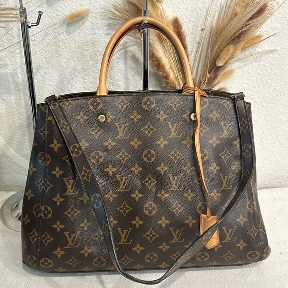 Louis Vuitton Handbags - Authentic Louis Vuitton Montaigne Handbag Monogram Canvas GM Brown+ COA